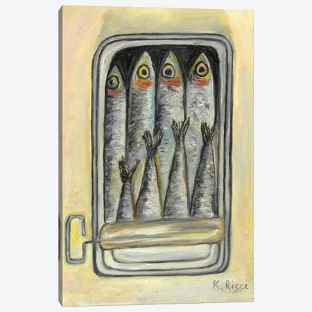 Canned Fish Canvas Print #RCI63} by Katia Ricci Canvas Artwork
