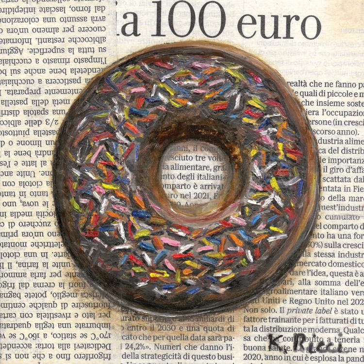 Donut On Newspaper