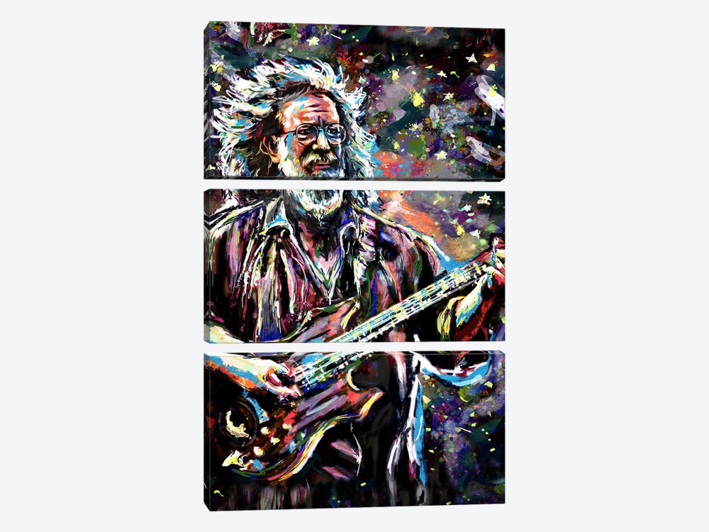 Jerry Garcia - Grateful Dead "Touch Of Grey" by Rockchromatic 3-piece Canvas Art
