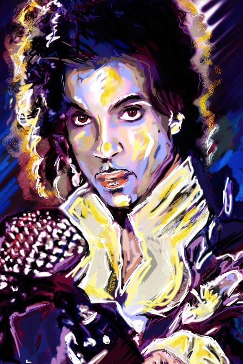 Prince "When Doves Cry" by Rockchromatic wall art