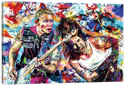 Red Hot Chili Peppers "Can't Stop Addicted To The Shindig!" Canvas Art Print - Man Cave Decor