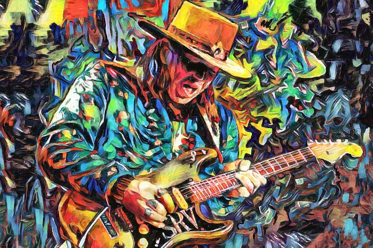 Stevie Ray Vaughan "She’s My Pride And Joy" by Rockchromatic wall art