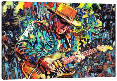 Stevie Ray Vaughan "She’s My Pride And Joy" Canvas Art Print - Guitars