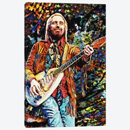Tom Petty "You Belong Among The Wildflowers" Canvas Print #RCM105} by Rockchromatic Canvas Artwork