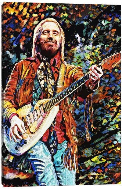 Tom Petty "You Belong Among The Wildflowers" Canvas Art Print - Male Portrait Art