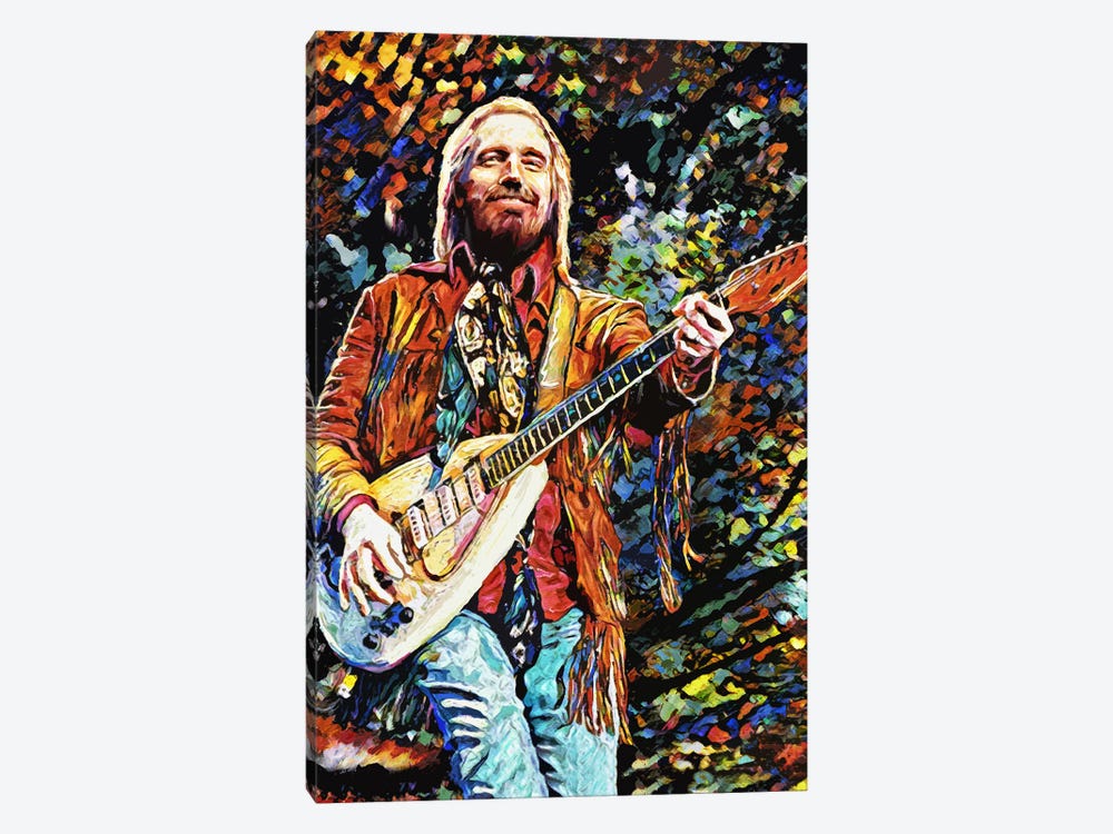 Tom Petty "You Belong Among The Wildflowers" by Rockchromatic 1-piece Canvas Print