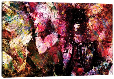 Axl And Slash - Guns N Roses "Appetite For Your Illusion" Canvas Art Print - Slash