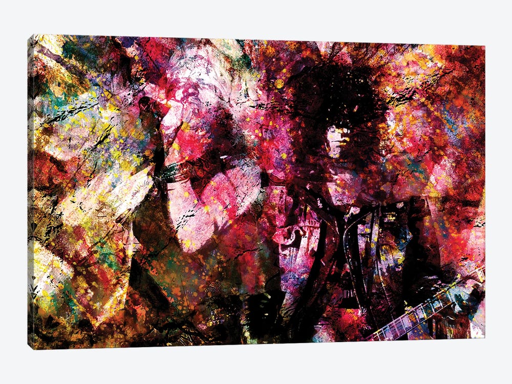 Axl And Slash - Guns N Roses "Appetite For Your Illusion" by Rockchromatic 1-piece Canvas Art