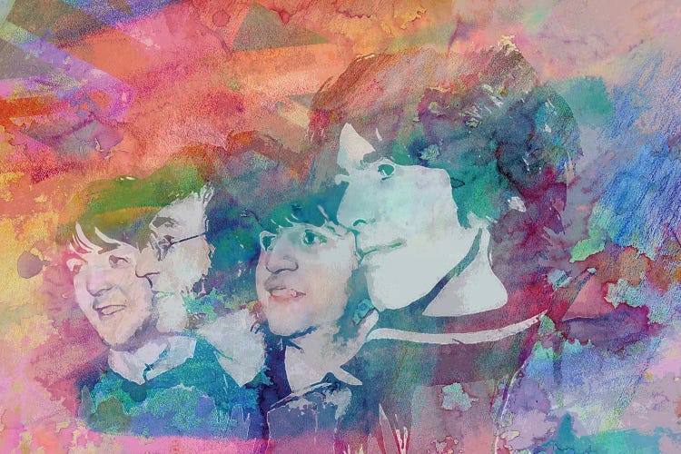 The Beatles "All You Need Is Love" by Rockchromatic wall art
