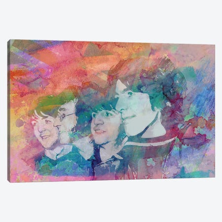 The Beatles "All You Need Is Love" Canvas Print #RCM107} by Rockchromatic Canvas Artwork