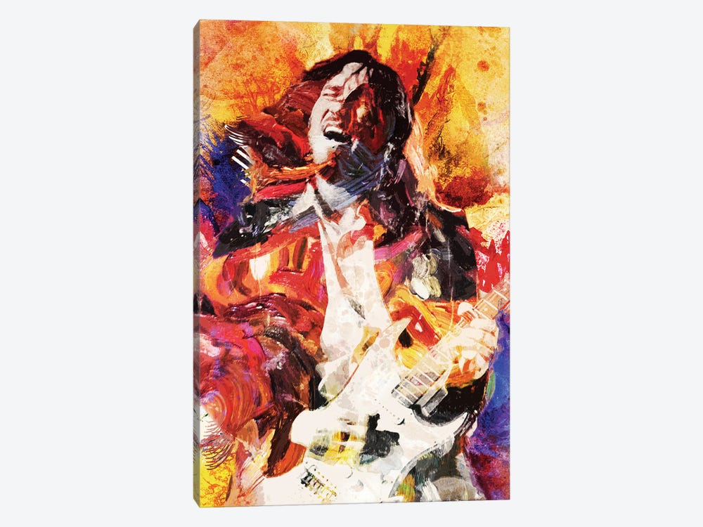 John Frusciante - Red Hot Chili Peppers "Can't Stop, Addicted To The Shindig" by Rockchromatic 1-piece Canvas Art Print