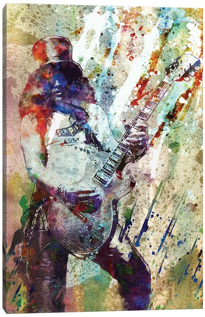 Slash - Guns N Roses "Need A Little Patience" Canvas Art Print - Musical Instrument Art