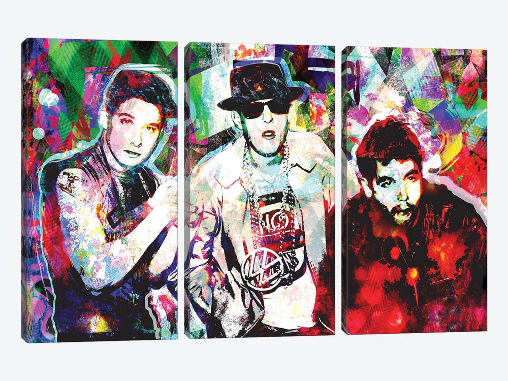 Beastie Boys "Fight For Your Right To Party" by Rockchromatic 3-piece Canvas Artwork
