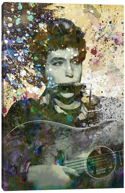 Bob Dylan "Knock Knock Knockin' On Heaven's Door" Canvas Art Print - Rockchromatic