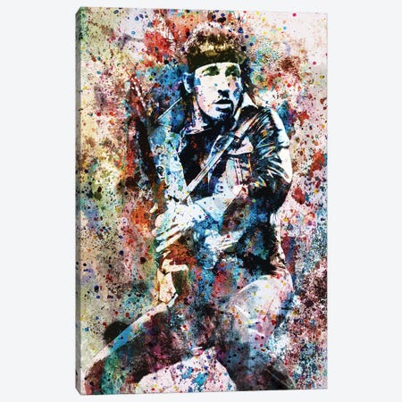 Bruce Springsteen "Streets Of Fire" Canvas Print #RCM115} by Rockchromatic Art Print