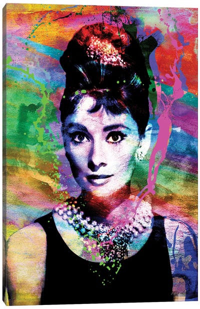 Audrey Hepburn "Breakfast At Tiffany'S" Canvas Art Print - Actor & Actress Art