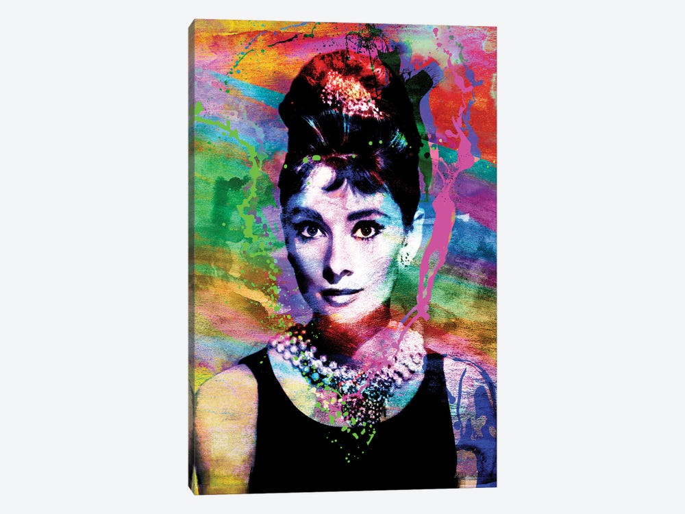 Audrey Hepburn "Breakfast At Tiffany'S" by Rockchromatic 1-piece Art Print