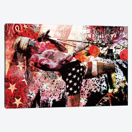 Axl Rose - Guns N' Roses "Welcome To The Jungle" Canvas Print #RCM119} by Rockchromatic Canvas Wall Art
