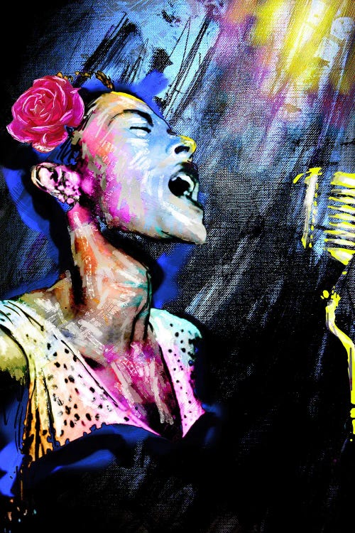 Billie Holiday "Blue Moon" by Rockchromatic wall art