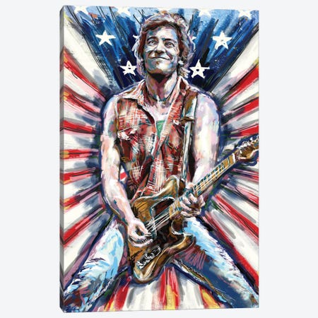 Bruce Springsteen "Born In The Usa" Canvas Print #RCM125} by Rockchromatic Canvas Art