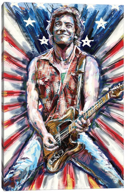 Bruce Springsteen "Born In The Usa" Canvas Art Print - Rockchromatic