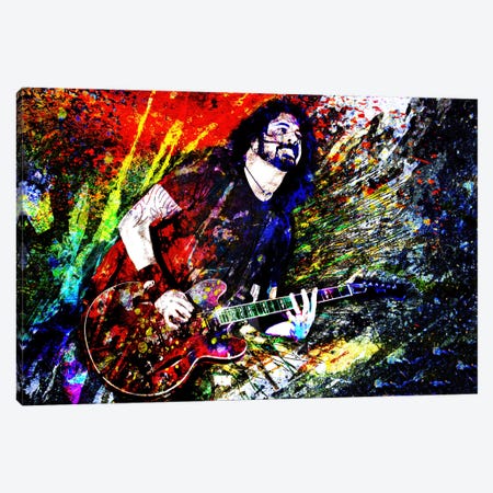 Dave Grohl - Nirvana, Foo Fighters "Everlong" Canvas Print #RCM126} by Rockchromatic Canvas Artwork