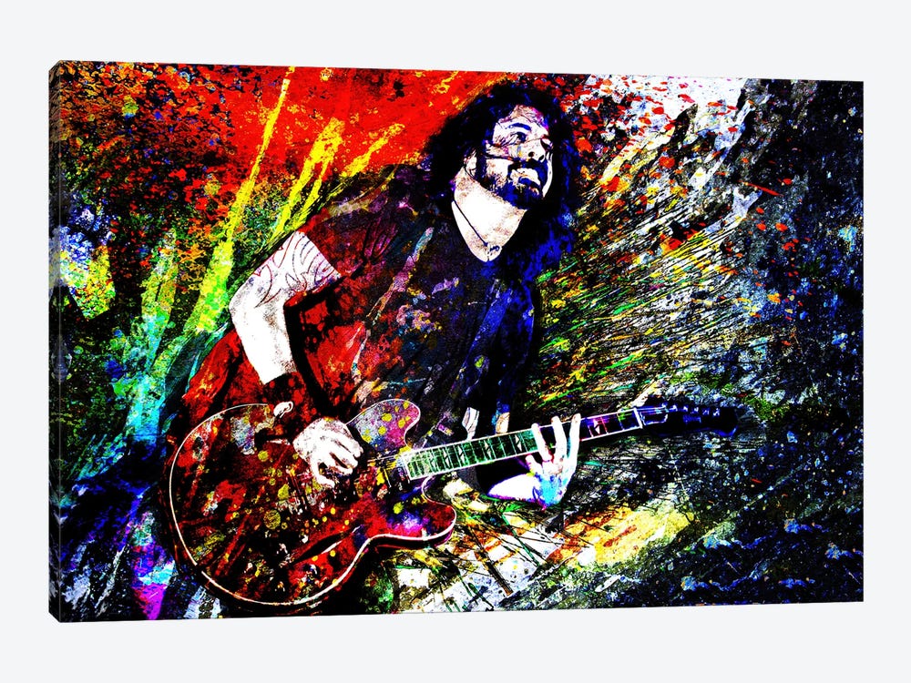 Dave Grohl - Nirvana, Foo Fighters "Everlong" by Rockchromatic 1-piece Canvas Artwork