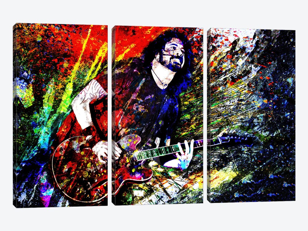 Dave Grohl - Nirvana, Foo Fighters "Everlong" by Rockchromatic 3-piece Canvas Wall Art