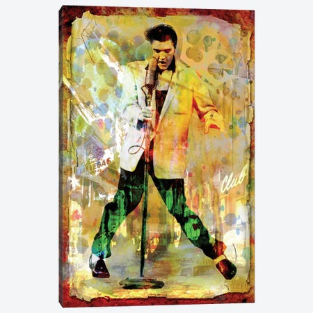 Elvis Presley "Jailhouse Rock" Canvas Print #RCM127} by Rockchromatic Canvas Wall Art