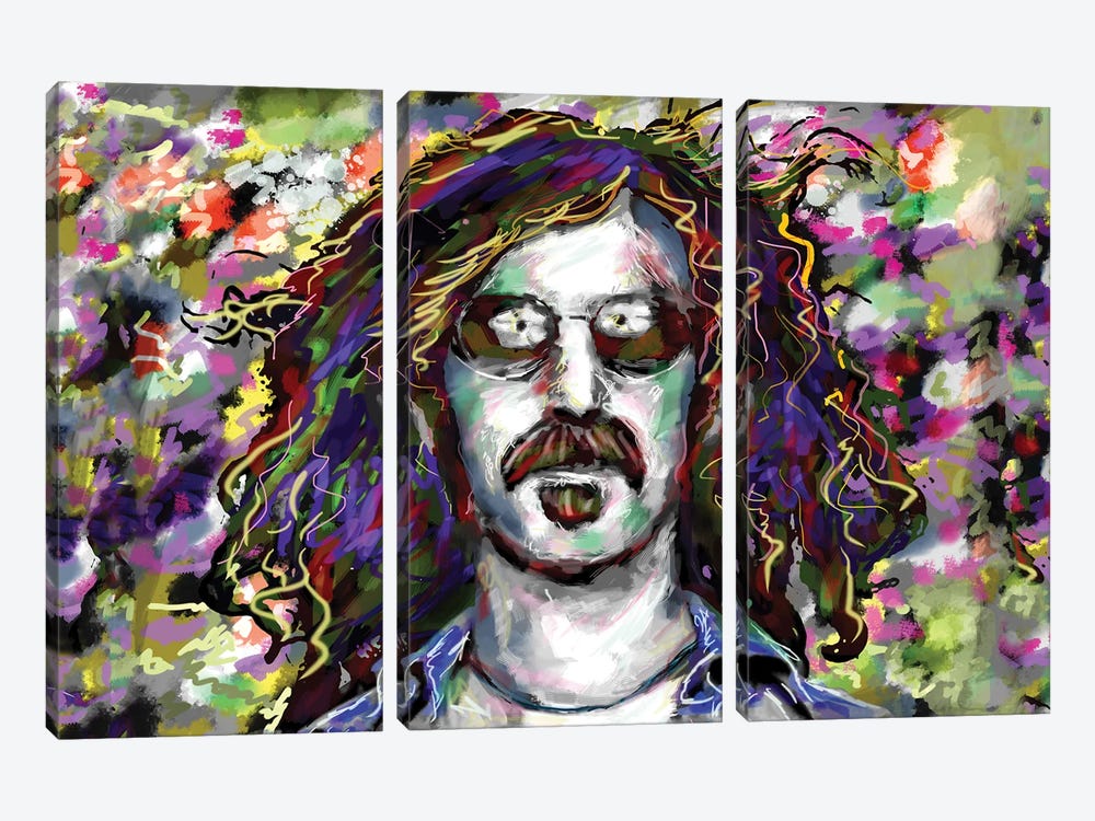 Frank Zappa "Don't Eat The Yellow Snow" by Rockchromatic 3-piece Art Print
