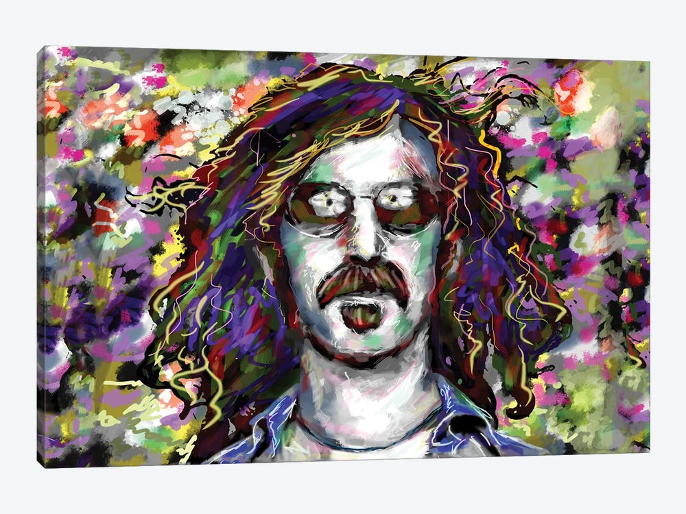 Frank Zappa "Don't Eat The Yellow Snow" by Rockchromatic 1-piece Canvas Art Print