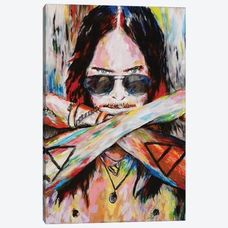 Jared Leto - Thirty Seconds To Mars "Do Or Die" Canvas Print #RCM134} by Rockchromatic Canvas Print