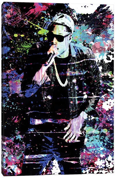 Jay-Z "Ball So Hard" Canvas Art Print - Microphone Art