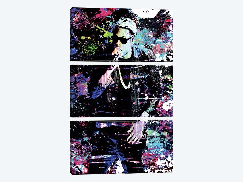 Jay-Z "Ball So Hard" by Rockchromatic 3-piece Canvas Art