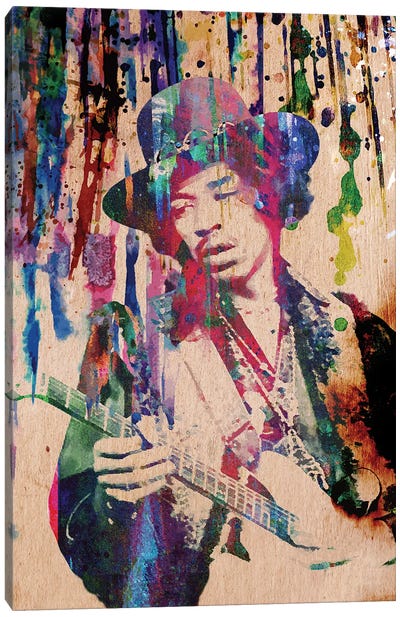 Jimi Hendrix "Purple Haze" Canvas Art Print - Rock-n-Roll Art