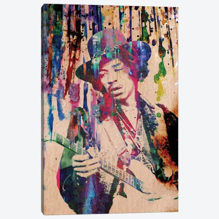 Jimi Hendrix "Purple Haze" Canvas Print #RCM138} by Rockchromatic Canvas Art