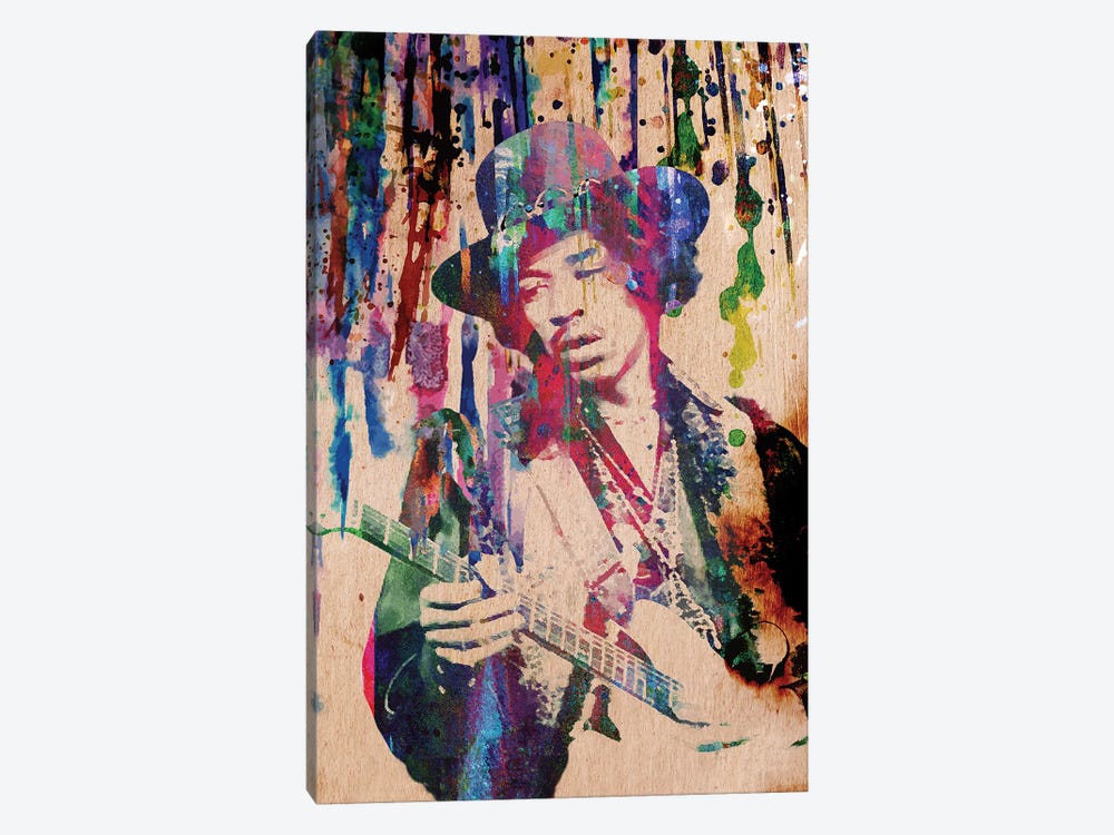 Jimi Hendrix "Purple Haze" by Rockchromatic 1-piece Canvas Print