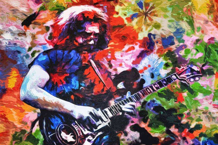 Jerry Garcia - The Grateful Dead "Not Fade Away" by Rockchromatic wall art