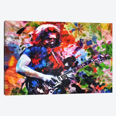 Jerry Garcia - The Grateful Dead "Not Fade Away" Canvas Print #RCM139} by Rockchromatic Canvas Art