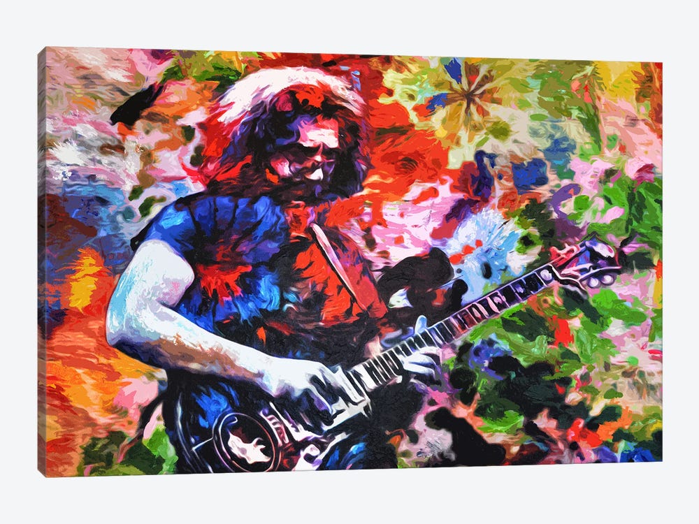 Jerry Garcia - The Grateful Dead "Not Fade Away" by Rockchromatic 1-piece Canvas Artwork