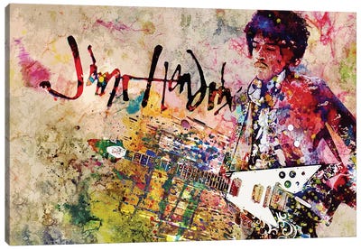 Jimi Hendrix "Voodoo Child" Canvas Art Print - Rockchromatic