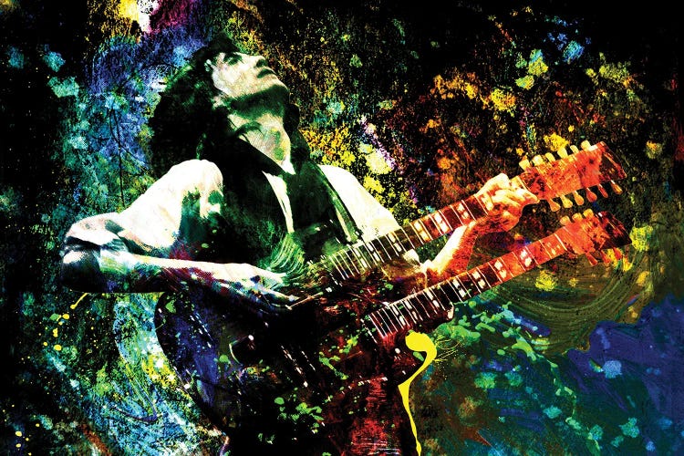 Jimmy Page - Led Zeppelin "Song Remains The Same" by Rockchromatic wall art