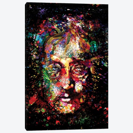 John Lennon - The Beatles "Imagine" Canvas Print #RCM143} by Rockchromatic Canvas Print