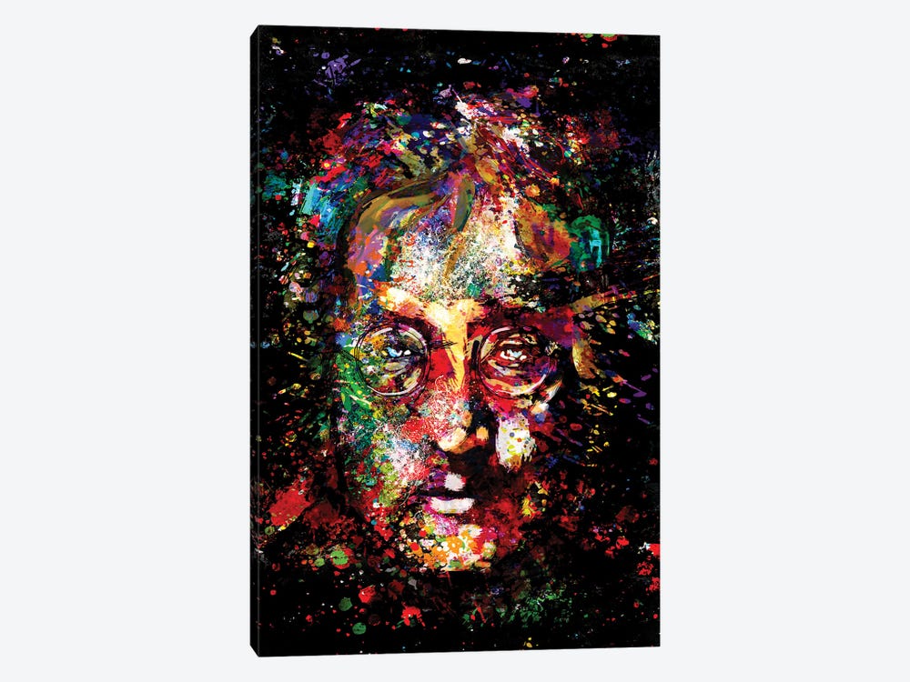 John Lennon - The Beatles "Imagine" by Rockchromatic 1-piece Canvas Art Print