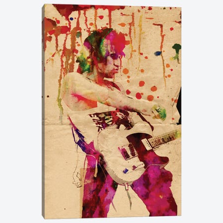 Keith Richards - The Rolling Stones "Wild Wild Horses" Canvas Print #RCM145} by Rockchromatic Canvas Artwork