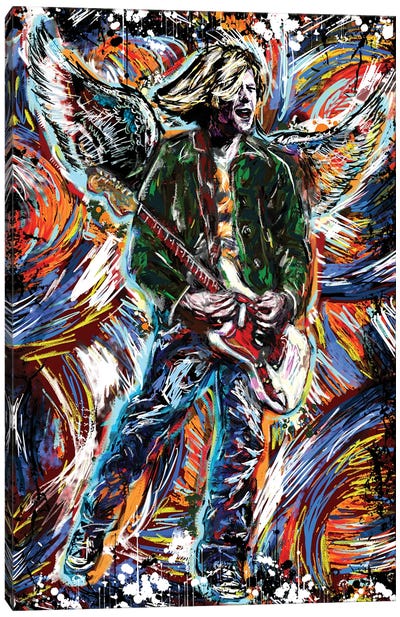 Kurt Cobain - Nirvana "Come Are You Are" Canvas Art Print - Musical Instrument Art