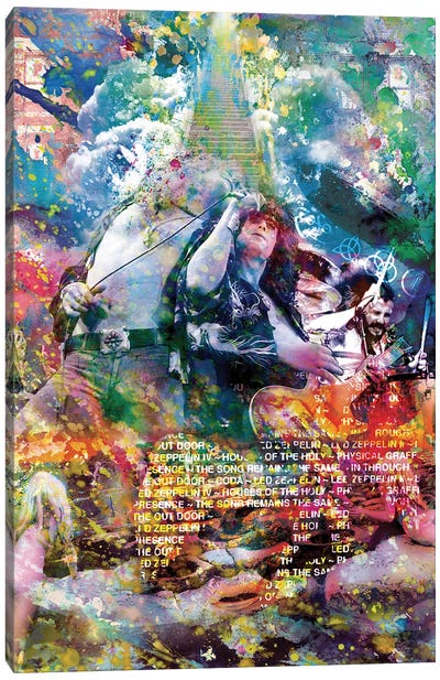 Led Zeppelin "Stairway To Heaven" Canvas Art Print - Musical Instrument Art