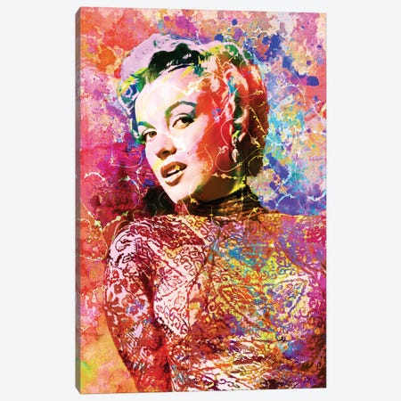 Marilyn Monroe "Here's Looking At You" Canvas Print #RCM154} by Rockchromatic Canvas Art Print