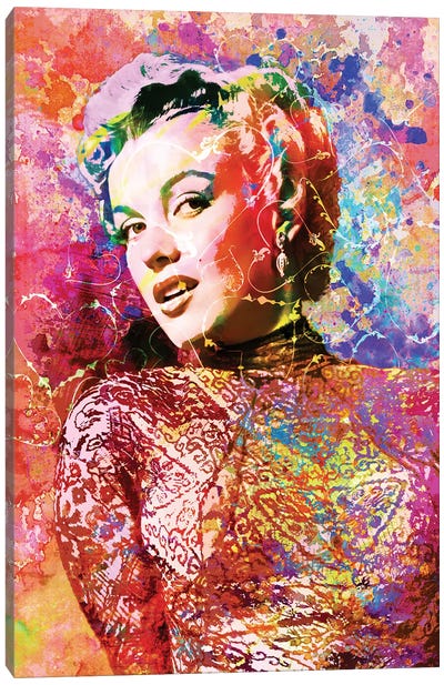 Marilyn Monroe "Here's Looking At You" Canvas Art Print - Rockchromatic