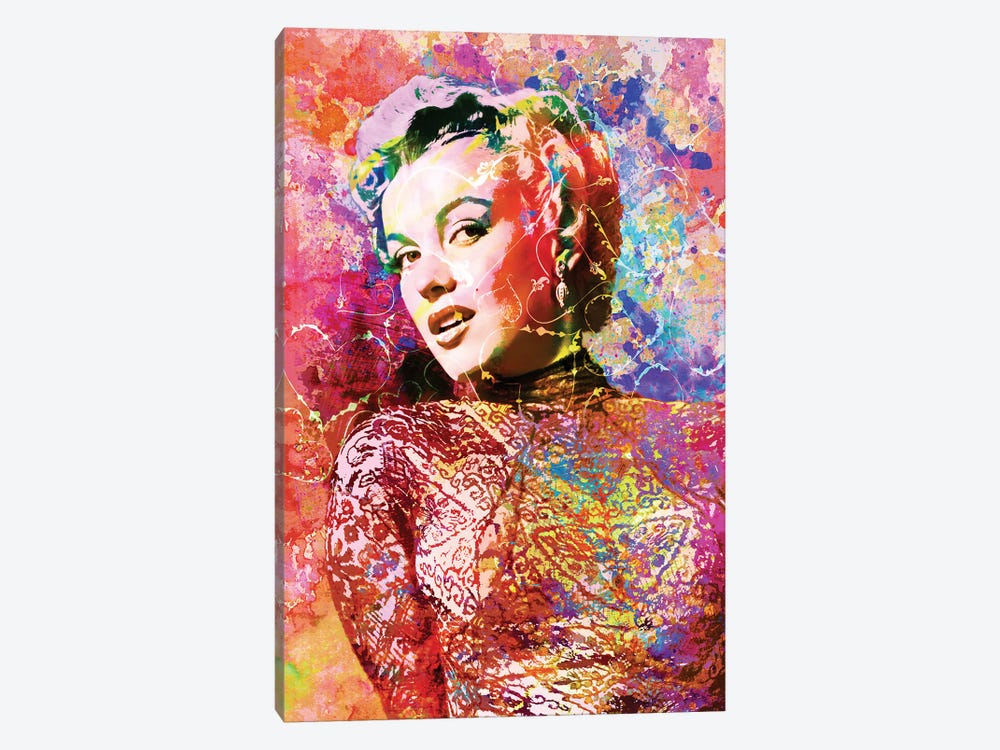 Marilyn Monroe "Here's Looking At You" by Rockchromatic 1-piece Canvas Art Print